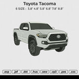 Toyota tacoma Embroidery File 6 size