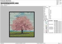 Tree Square Embroidery File 6 sizes