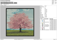 Tree Square Embroidery File 6 sizes