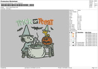 Snoopy Trick Embroidery File 6 size