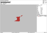 Trinidid Map Embroidery File 6 sizes