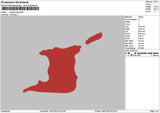 Trinidid Map Embroidery File 6 sizes