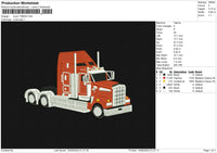 Truck 130624 Embroidery File 6 size