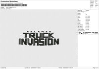 Truck invasion Embroidery File 6 size