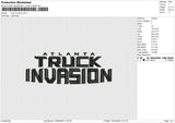 Truck invasion Embroidery File 6 size