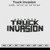 Truck invasion Embroidery File 6 size