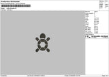 Turtle Flat Embroidery File 6 sizes