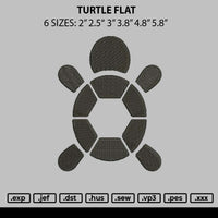 Turtle Flat Embroidery File 6 sizes