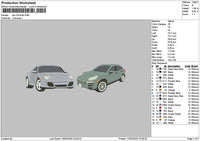 Two Cars 1703 Embroidery File 6 sizes