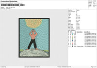 under the sun Embroidery File 6 size