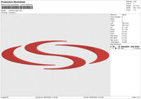 Unknown Logo Embroidery File 6 size