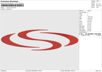 Unknown Logo Embroidery File 6 size