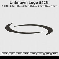 Unknown Logo 5425 Embroidery File 6 size