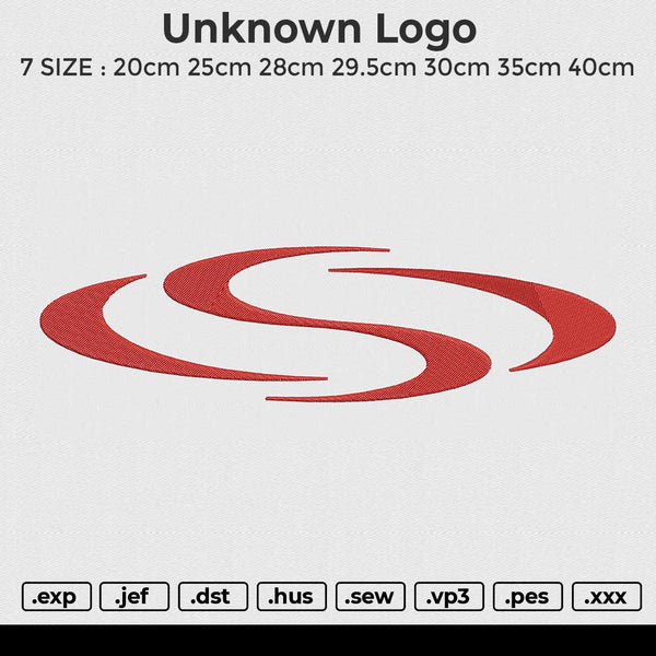 Unknown Logo Embroidery File 6 size
