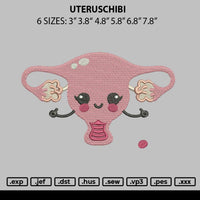 Uteruschibi Embroidery File 6 sizes