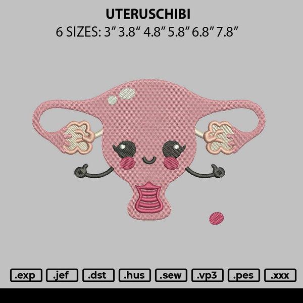 Uteruschibi Embroidery File 6 sizes
