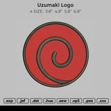 Uzumaki Logo Embroidery File 4 size