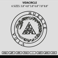 Vidacircle Embroidery File 6 sizes