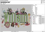 Villaintext V2 Embroidery File 6 sizes