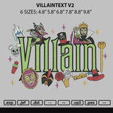 Villaintext V2 Embroidery File 6 sizes