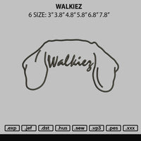 Walkiez Embroidery File 6 sizes