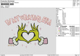 Lovehandgrinch 02 Embroidery File 6 sizes