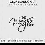 Wayn Event22225 Embroidery File 6 size