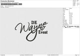 Wayn Event22225 Embroidery File 6 size