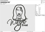 Wayn Event Embroidery File 6 size