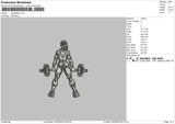 Gym 2403 Embroidery File 6 sizes