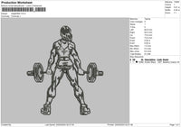 Gym 2403 Embroidery File 6 sizes