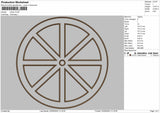Wheel Embroidery File 5 sizes