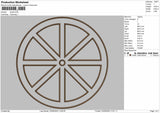 Wheel Embroidery File 5 sizes