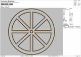 Wheel Embroidery File 5 sizes