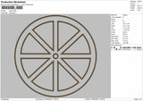 Wheel Embroidery File 5 sizes