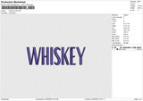 Whiskey Puff Embroidery File 6 size