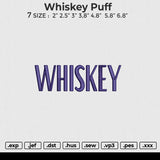 Whiskey Puff Embroidery File 6 size