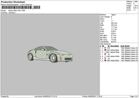White Car Nissan 0406 Embroidery File 6 sizes