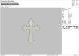 White Cross Embroidery File 6 sizes