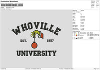 Whovilletext V3 Embroidery File 6 sizes