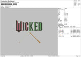 Wickedtext 02 Embroidery File 6 sizes