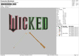 Wickedtext 02 Embroidery File 6 sizes