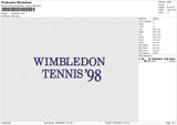 Wimbledon Embroidery File 6 size