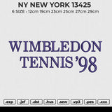 Wimbledon Embroidery File 6 size