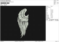 WING 1 WING 2 Embroidery File 10 size