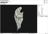 WING 1 WING 2 Embroidery File 10 size