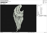WING 1 WING 2 Embroidery File 10 size