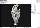 WING 1 WING 2 Embroidery File 10 size