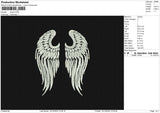 Wings Embroidery File 6 sizes