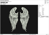 Wings Embroidery File 6 sizes